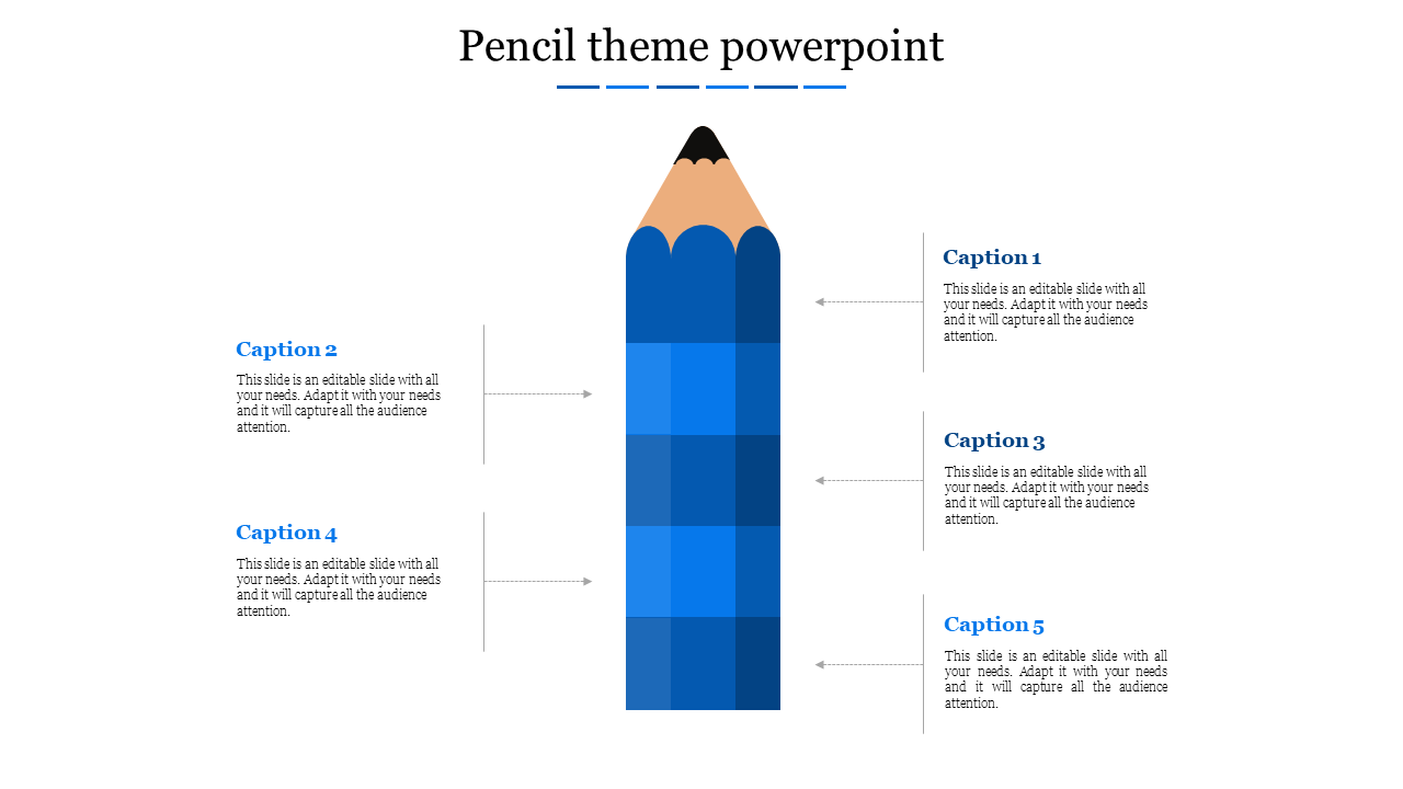 pencil theme powerpoint-Blue